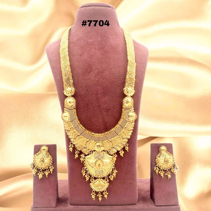 Exclusive Gold Plated Long Necklaces Set, PMJ Model No: 7704