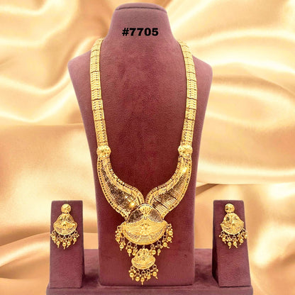 Exclusive Gold Plated Long Necklaces Set, PMJ Model No: 7705