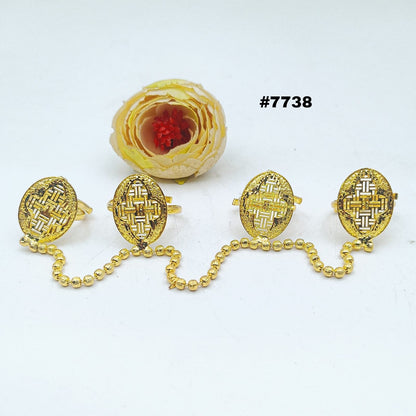 Gold Plated Finger Rings 1 Gram Gold Plated Jewellery PMJ Model No : 7738