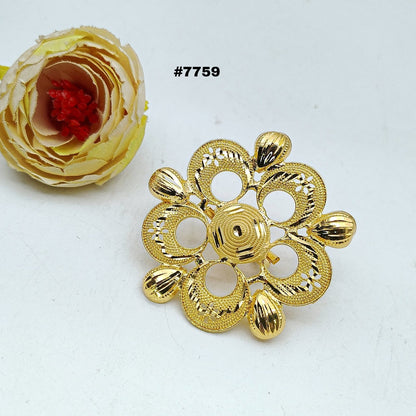 Gold Plated Finger Ring 1 Gram Gold Plated Jewellery PMJ Model No : 7759