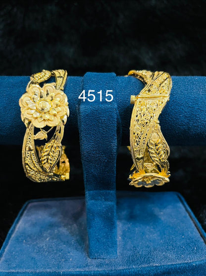 Gold Plated Bridal Wear Bangles, PMJ Model No: 4515