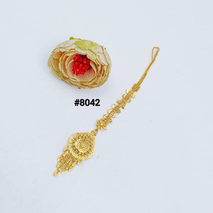 Gold Plated Maang Tika 5 Gram Gold Plated Jewellery PMJ Model No : 8042