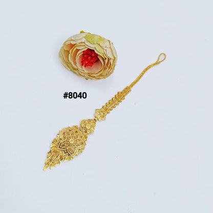 Gold Plated Maang Tika 5 Gram Gold Plated Jewellery PMJ Model No : 8040