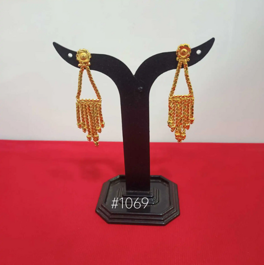 PMJ Classy Gold Plated Stylish Earrings Funky Jewelry Sale MODEL : 1069