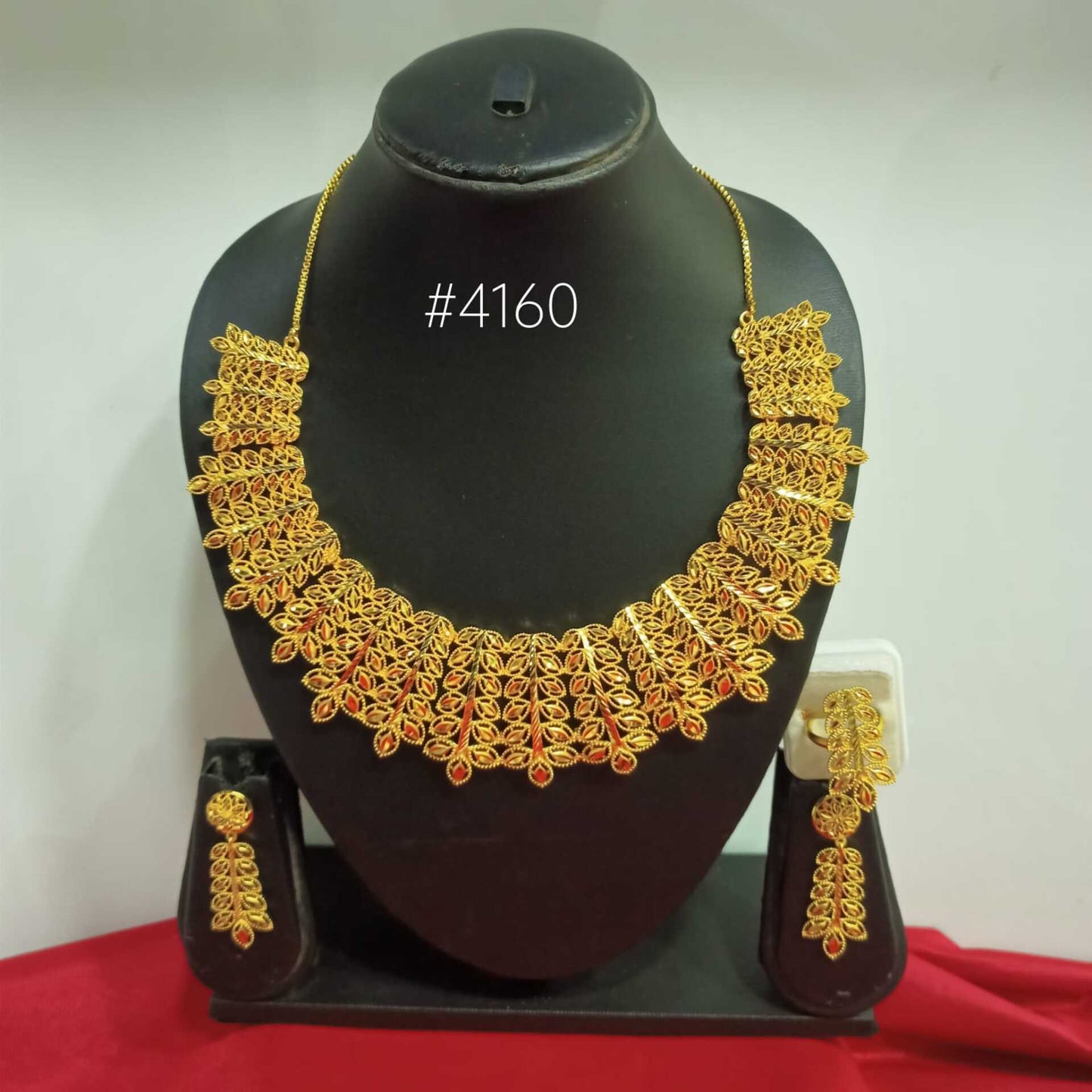 Gold Plated Short Necklace Set, PMJ Model No: 4160