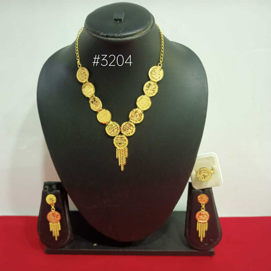 PMJ Long Necklace with Beautiful Stylish Coin Pendant Model No. 3204