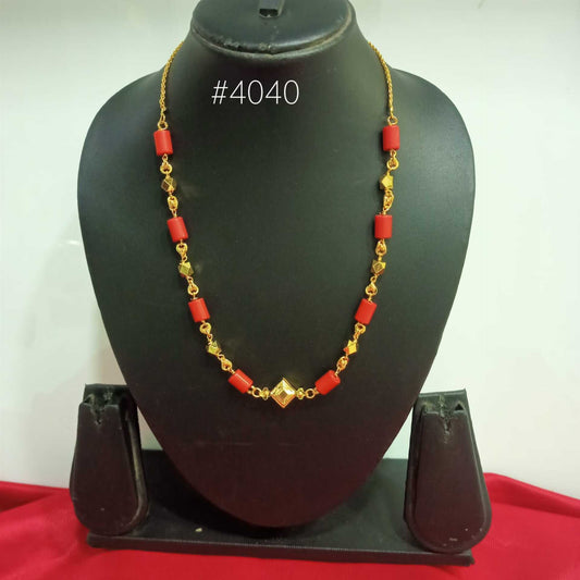 Gold Plated Short Necklace Set, PMJ Model No: 4040