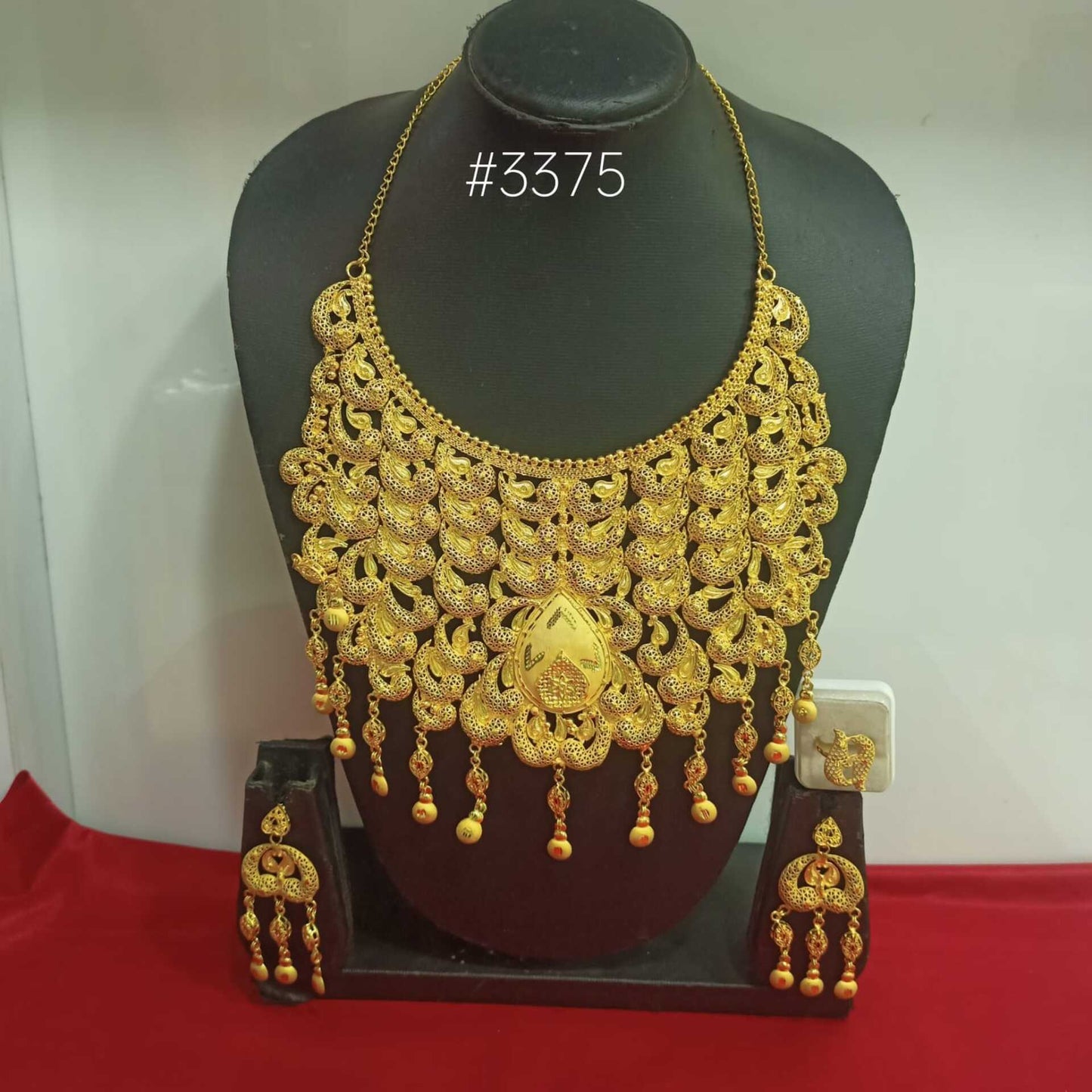 Gold Plated Short Necklace Set, PMJ Model No: 3375