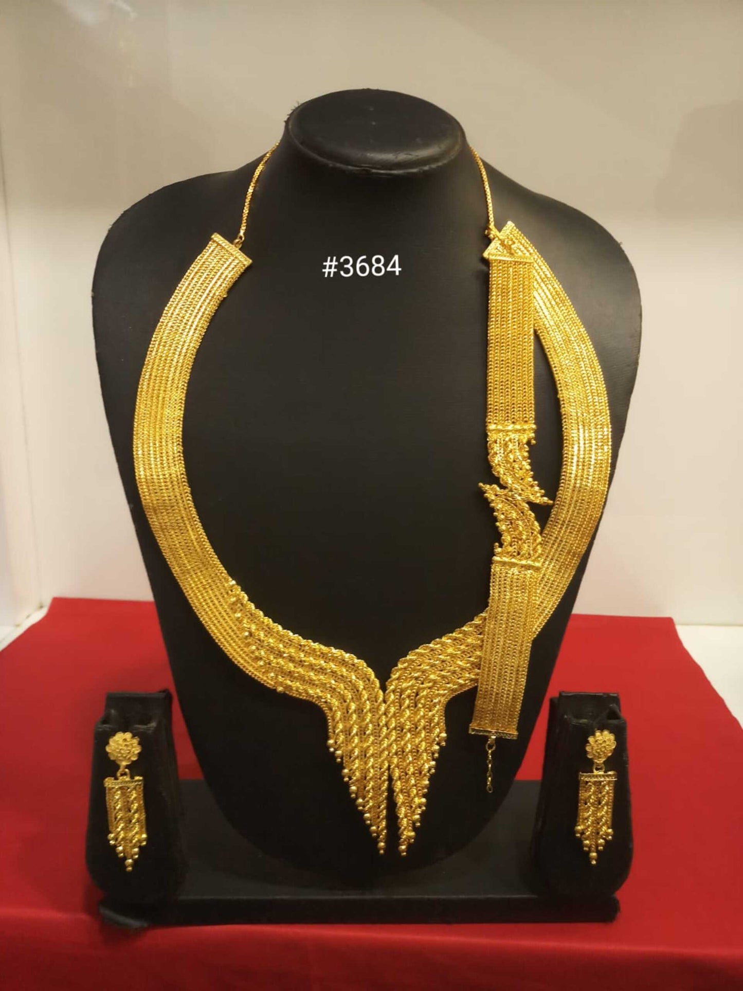 Exclusive Gold Plated Long Necklaces Set, PMJ Model No: 3684