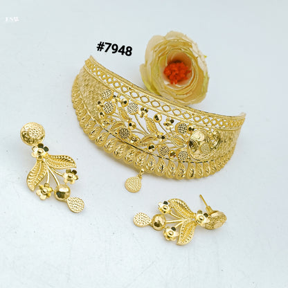 Gold Plated Short NECKLACE 5 Gram Gold Plated Jewellery PMJ Model No : 7948