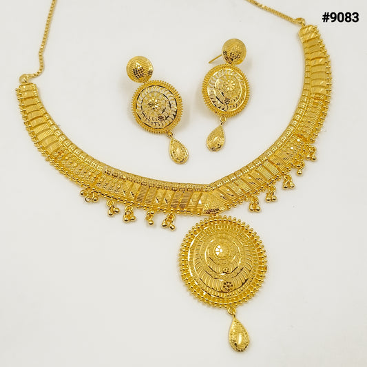 Gold Plated SHORT NECKLACE 5 Gram Gold Plated Jewellery PMJ Model No: 9083