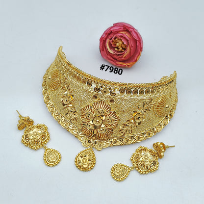 Gold Plated LONG NECKLACE 5 Gram Gold Plated Jewellery PMJ Model No : 7980