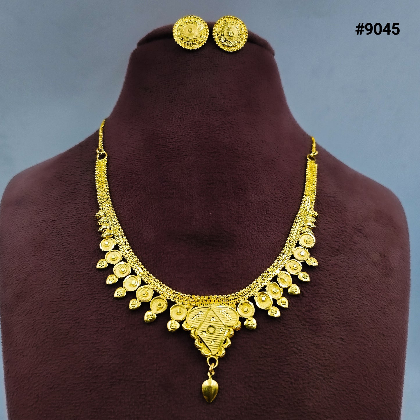 Gold Plated SHORT NECKLACE 5 Gram Gold Plated Jewellery PMJ Model No: 9045