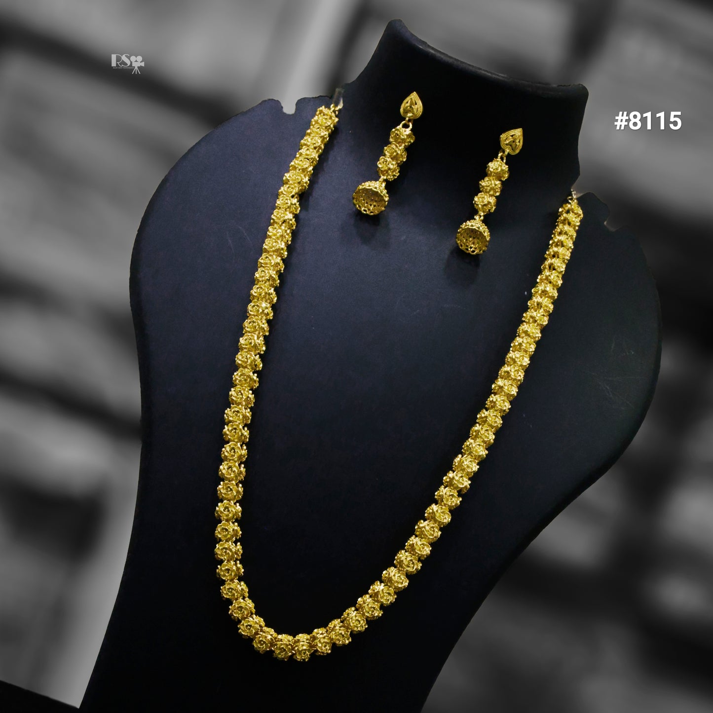 Gold Plated Long NECKLACE 5 Gram Gold Plated Jewellery PMJ Model No : 8115