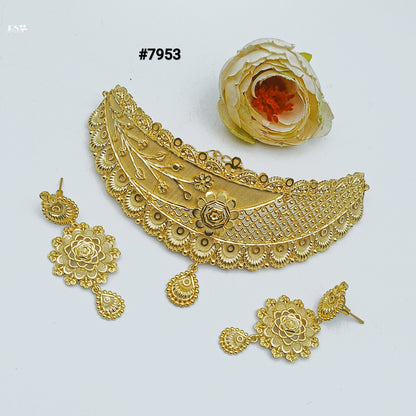Gold Plated LONG NECKLACE 5 Gram Gold Plated Jewellery PMJ Model No : 7953