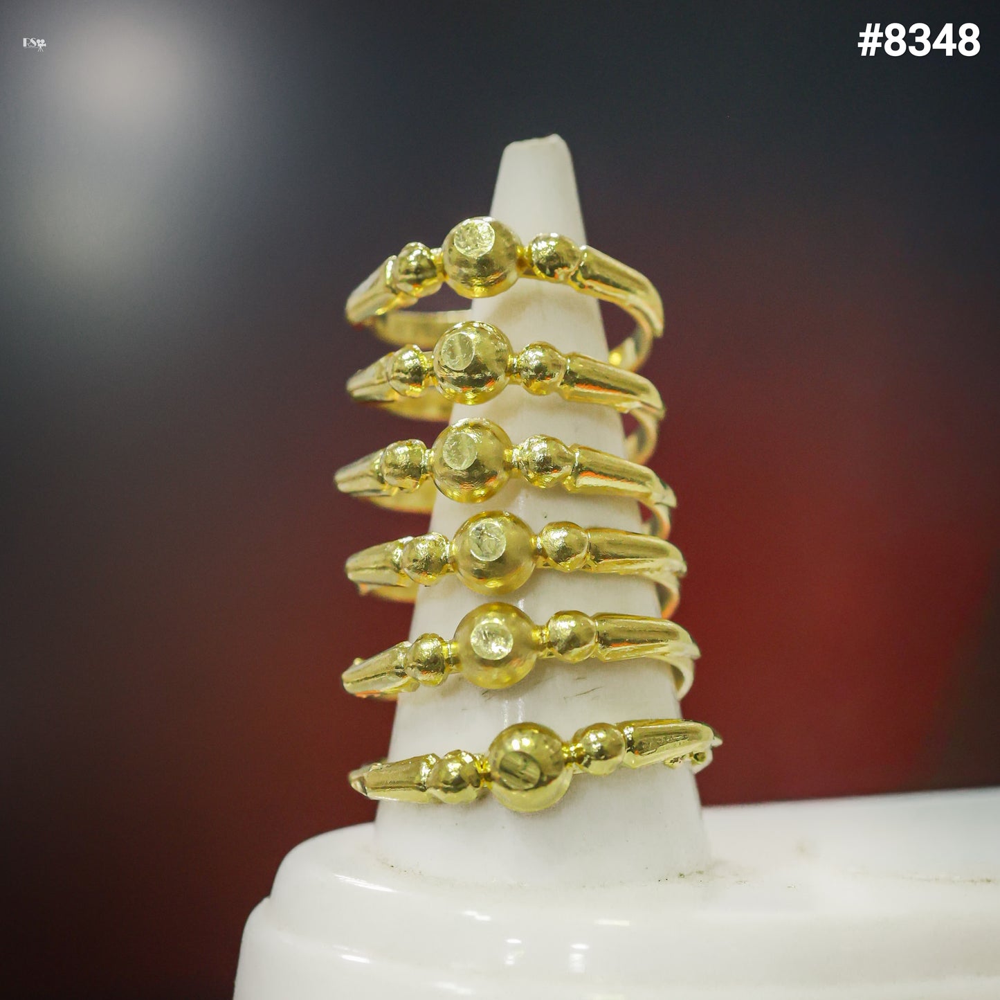 Gold Plated Finger Ring 5 Gram Gold Plated Jewellery PMJ Model No : 8348