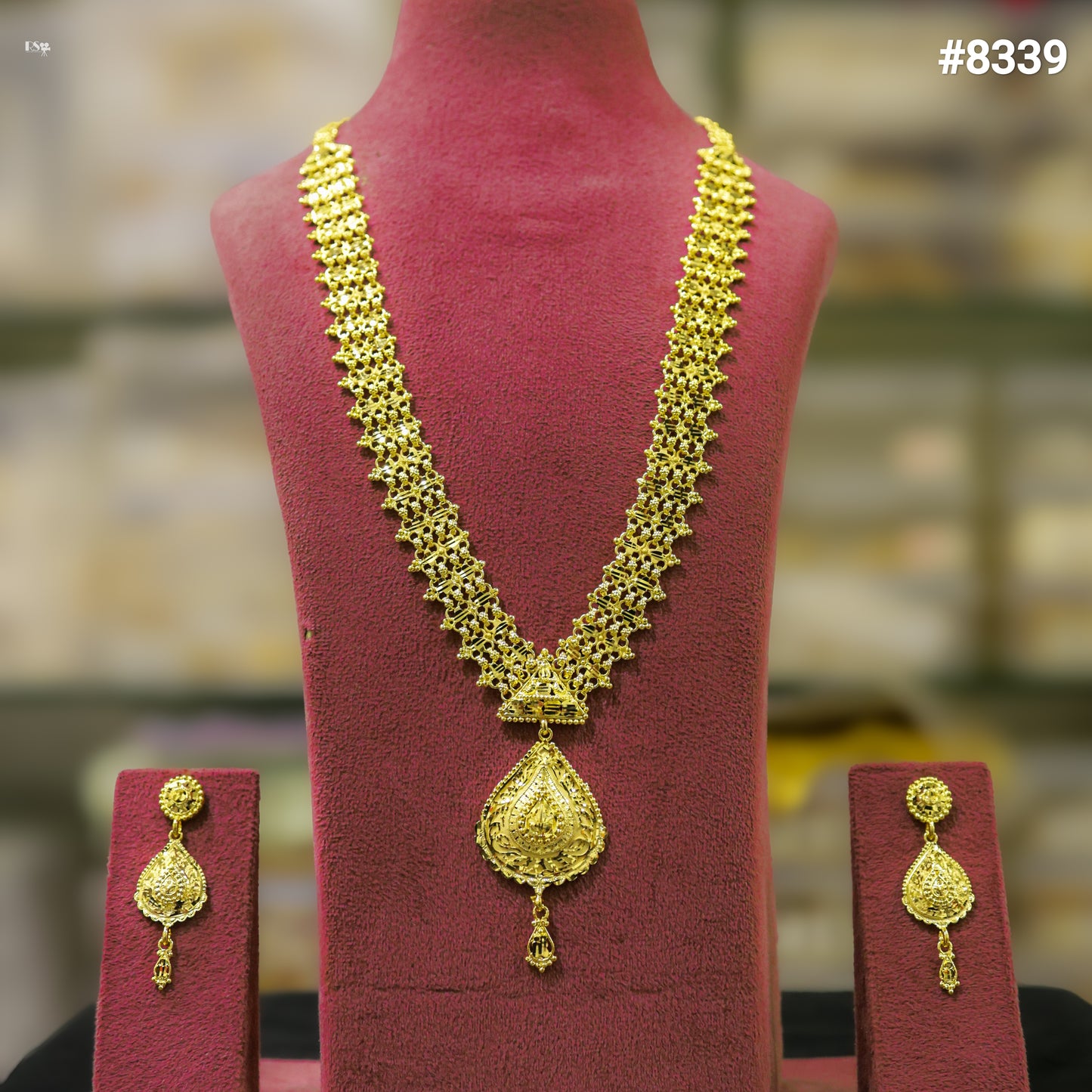 Gold Plated LONG NECKLACE 5 Gram Gold Plated Jewellery PMJ Model No : 8339