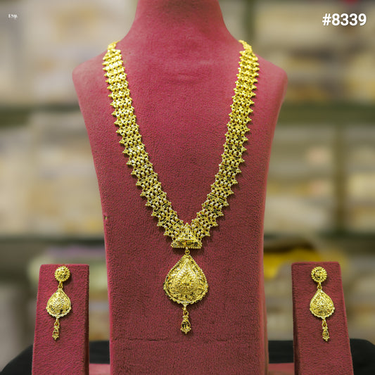 Gold Plated LONG NECKLACE 5 Gram Gold Plated Jewellery PMJ Model No : 8339