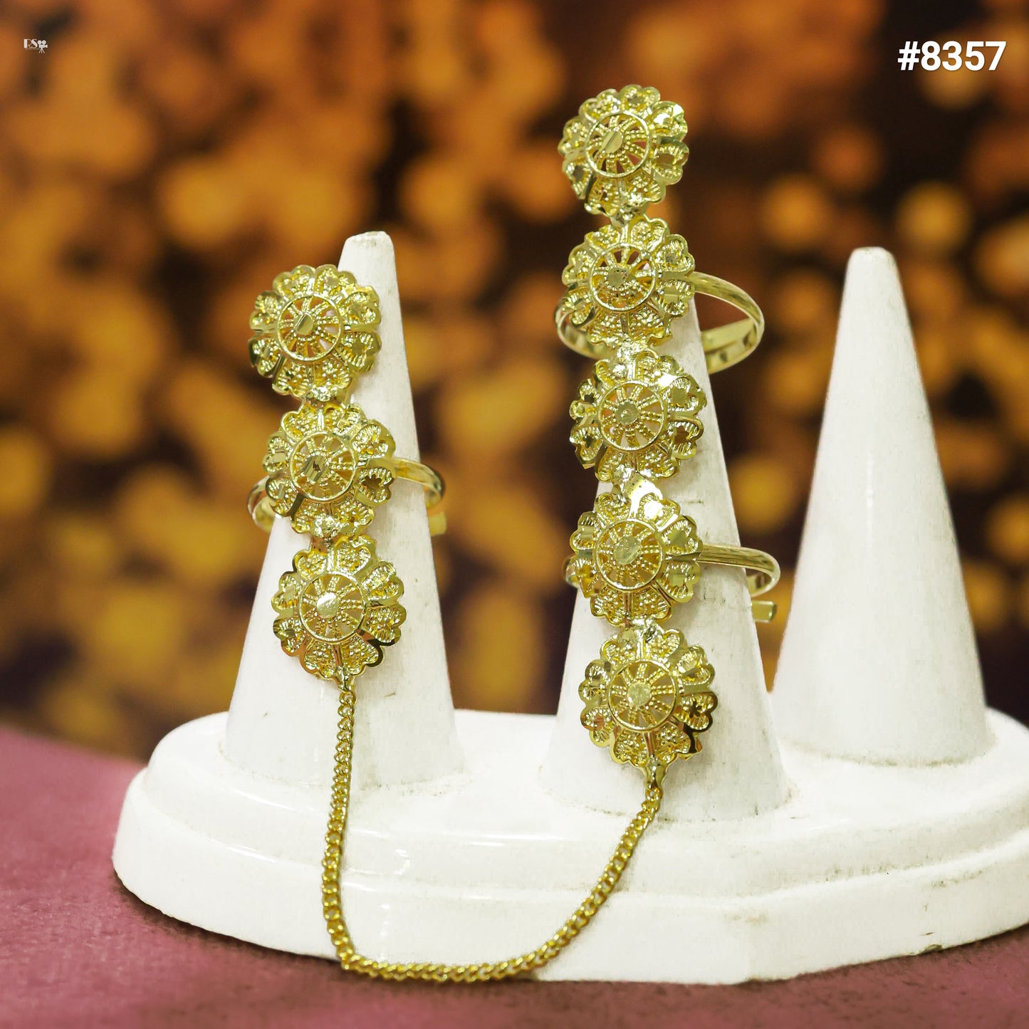 Gold Plated Finger Ring 5 Gram Gold Plated Jewellery PMJ Model No : 8357