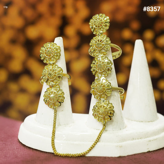 Gold Plated Finger Ring 5 Gram Gold Plated Jewellery PMJ Model No : 8357