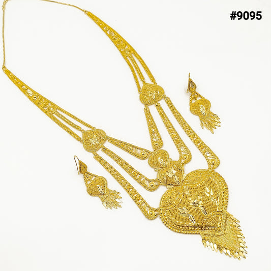 Gold Plated LONG NECKLACE 5 Gram Gold Plated Jewellery PMJ Model No : 9095