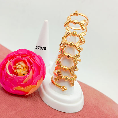 Gold Plated Finger Ring 1 Gram Gold Plated Jewellery PMJ Model No : 7870