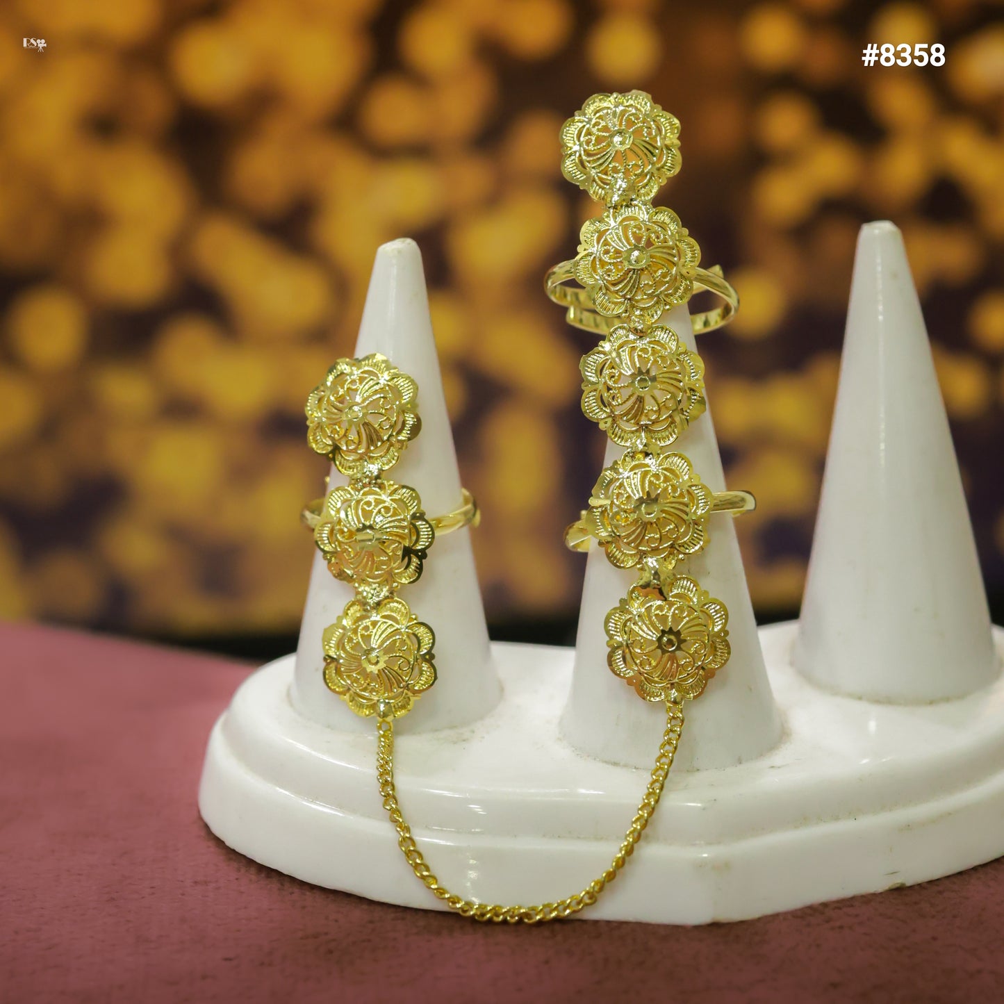 Gold Plated Finger Ring 5 Gram Gold Plated Jewellery PMJ Model No : 8358