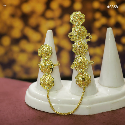 Gold Plated Finger Ring 5 Gram Gold Plated Jewellery PMJ Model No : 8358