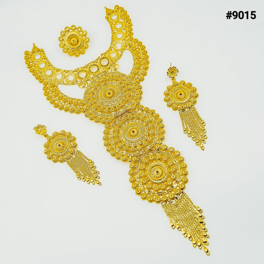 Gold Plated LONG NECKLACE 5 Gram Gold Plated Jewellery PMJ Model No : 9015