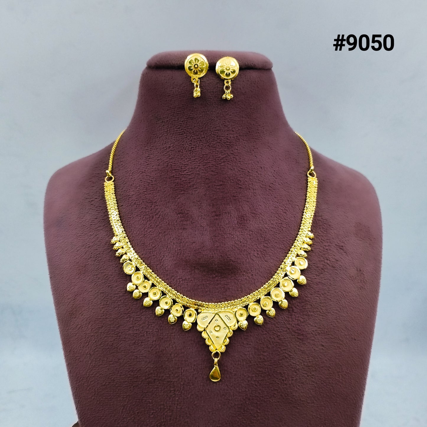 Gold Plated SHORT NECKLACE 5 Gram Gold Plated Jewellery PMJ Model No:9050
