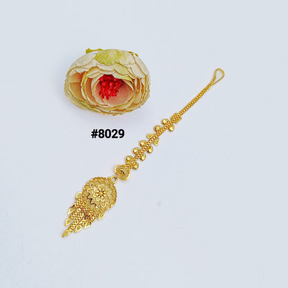 Gold Plated Maang Tika 5 Gram Gold Plated Jewellery PMJ Model No : 8029