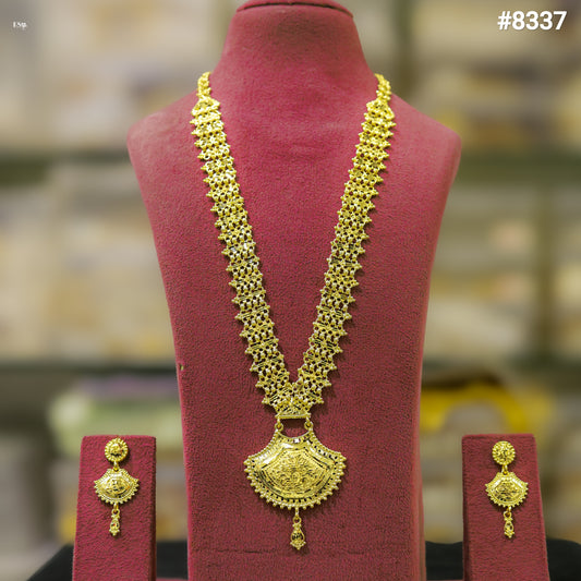 Gold Plated LONG NECKLACE 5 Gram Gold Plated Jewellery PMJ Model No : 8337