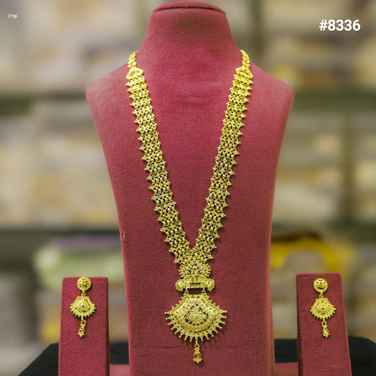Gold Plated LONG NECKLACE 5 Gram Gold Plated Jewellery PMJ Model No : 8336