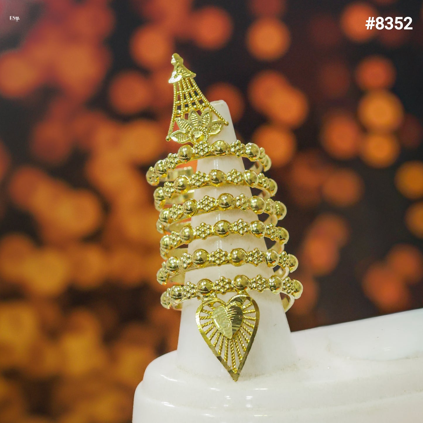 Gold Plated Finger Ring 5 Gram Gold Plated Jewellery PMJ Model No : 8352