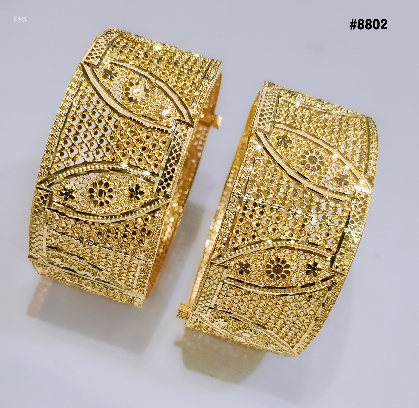 Gold Plated Bridal Wear Bangles, PMJ Model No : 8802