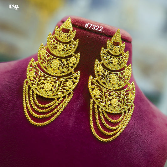 Gold Plated EARRING 1 Gram Gold Plated Jewellery PMJ Model No : 7322