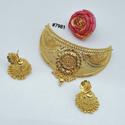 Gold Plated LONG NECKLACE 5 Gram Gold Plated Jewellery PMJ Model No : 7981