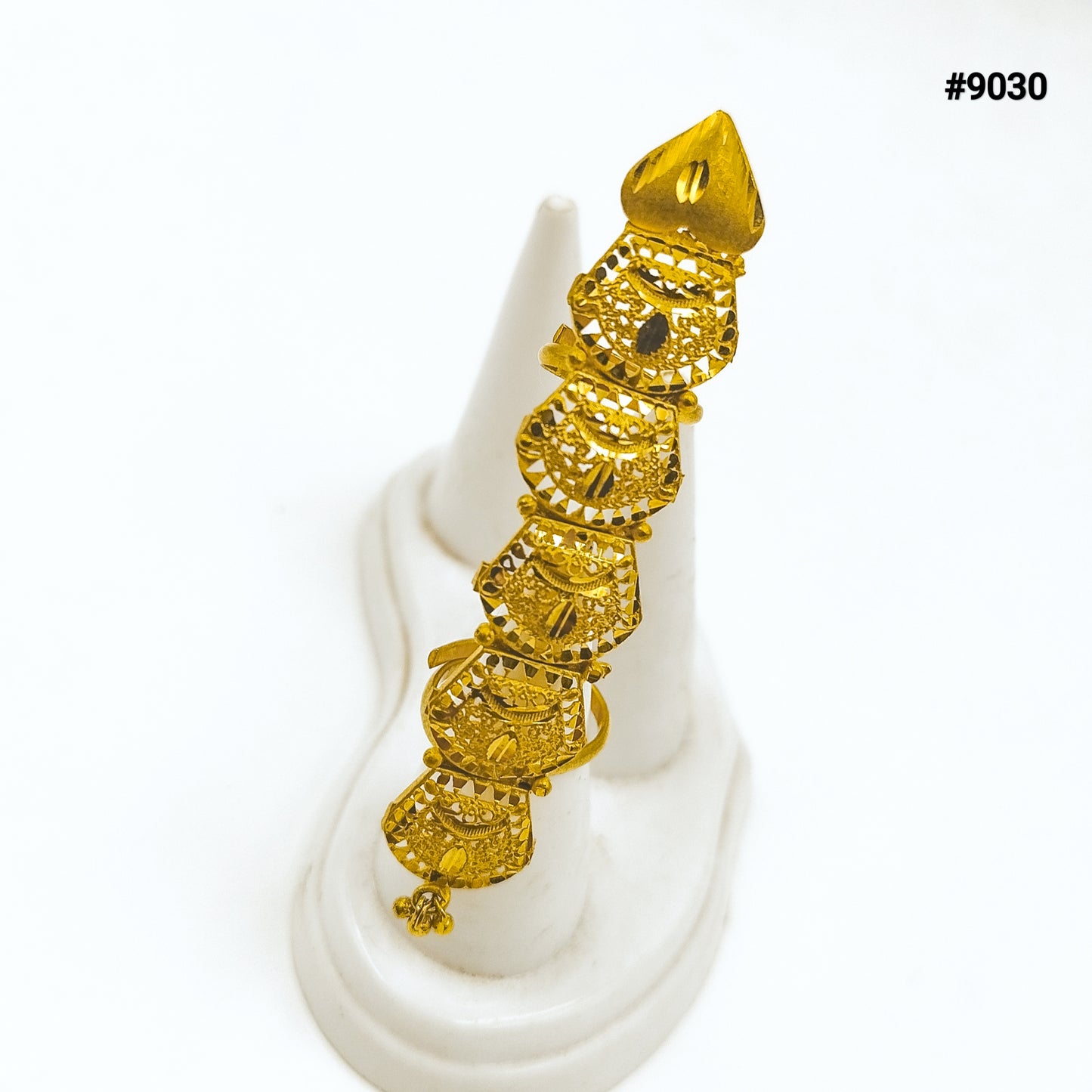 Gold Plated Finger Ring 2 Inch 5 Gram Gold Plated Jewellery PMJ Model No : 9030