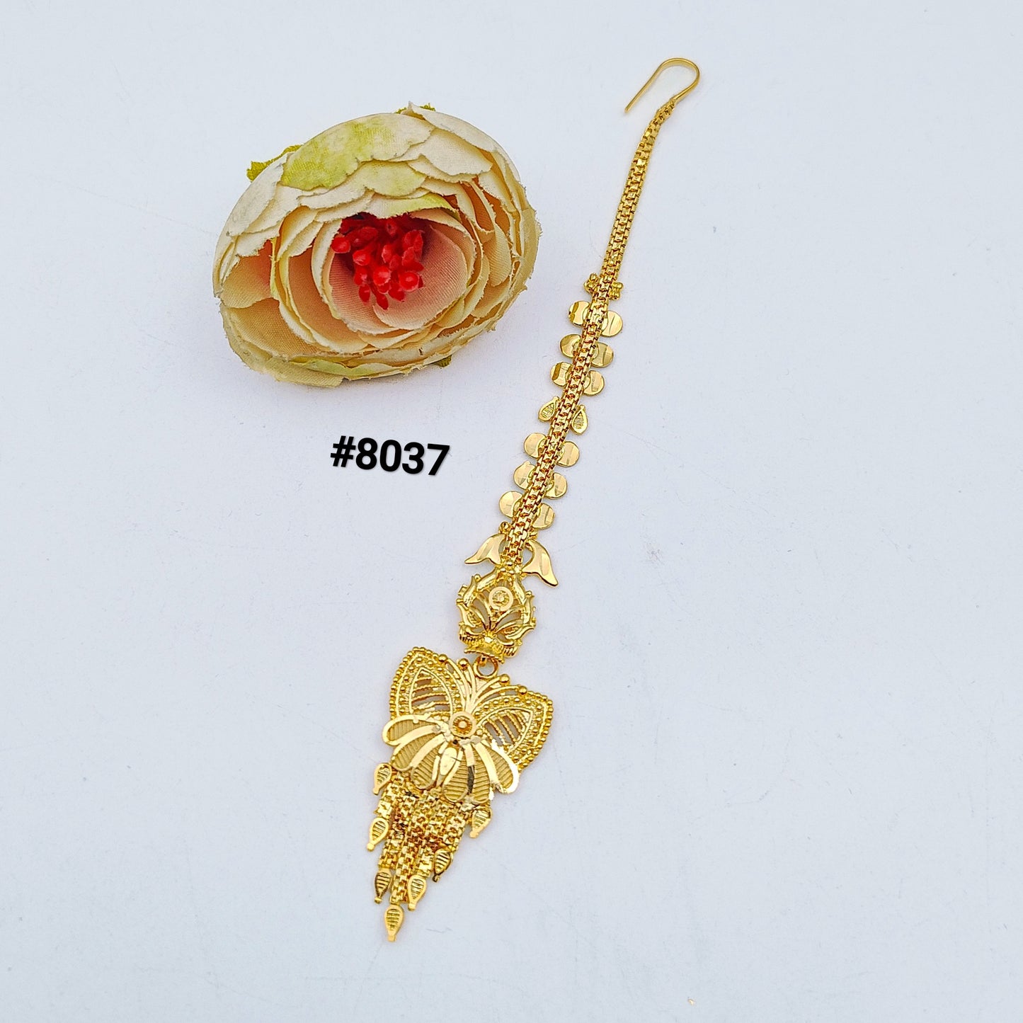 Gold Plated Maang Tika 5 Gram Gold Plated Jewellery PMJ Model No : 8037