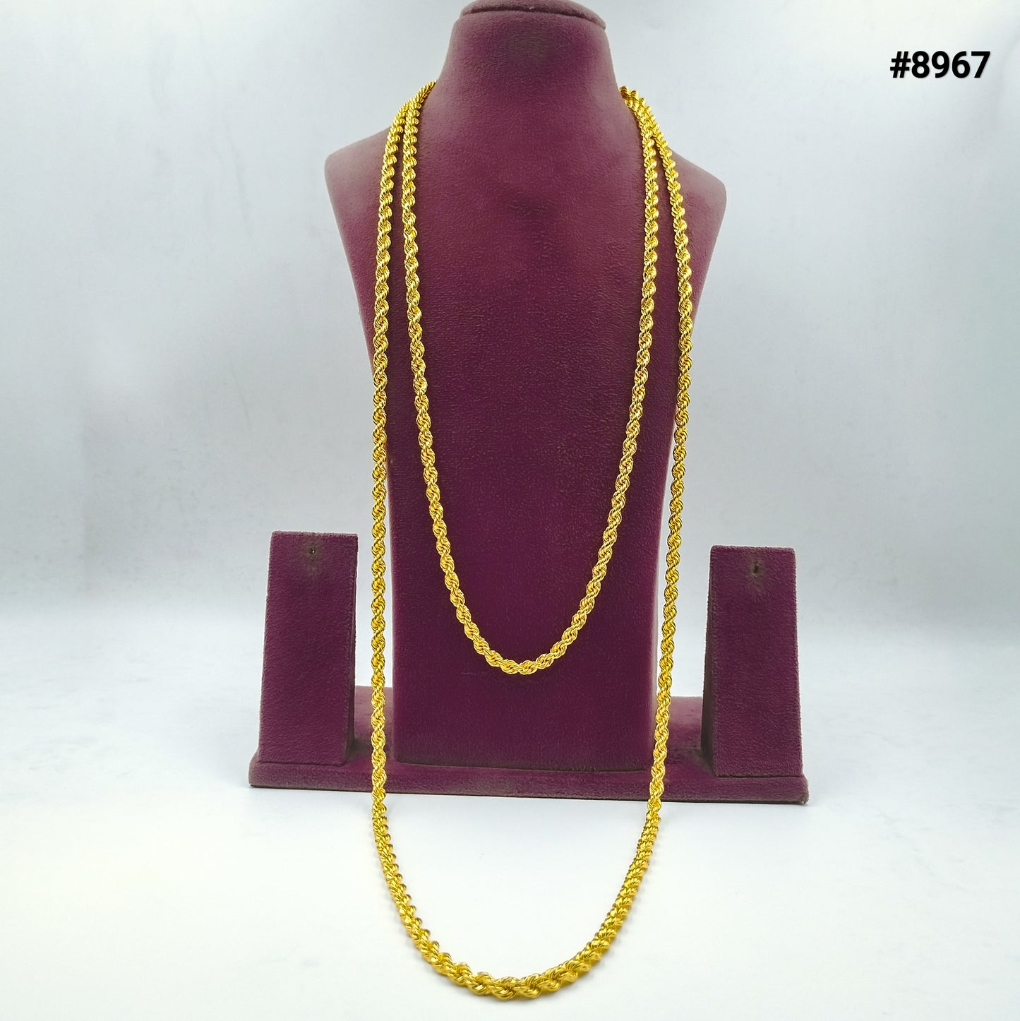 PMJ Premium 2 meter Long Gold Plated Chain Necklace Model No : 8967