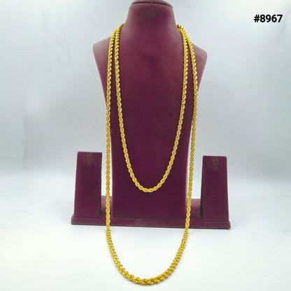 PMJ Premium 2 meter Long Gold Plated Chain Necklace Model No : 8967