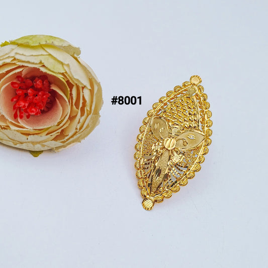 Gold Plated Finger Ring 5 Gram Gold Plated Jewellery PMJ Model No : 8001
