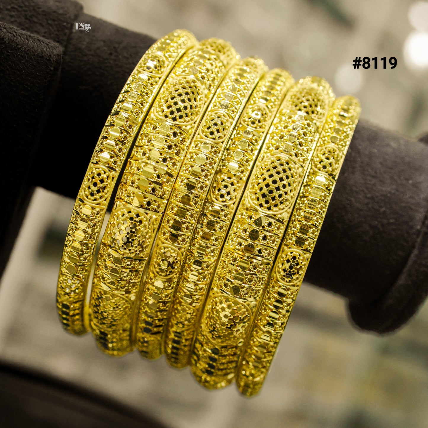 Gold Plated  6 Pcs Set BANGLE 5 Gram Gold Plated Jewellery PMJ Model No : 8119