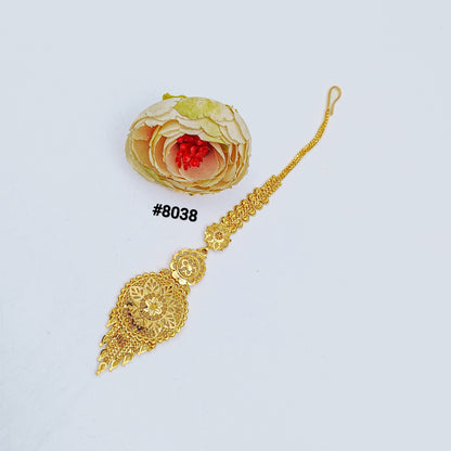 Gold Plated Maang Tika 5 Gram Gold Plated Jewellery PMJ Model No : 8038