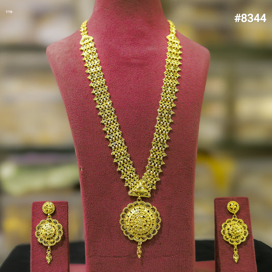 Gold Plated LONG NECKLACE 5 Gram Gold Plated Jewellery PMJ Model No : 8344