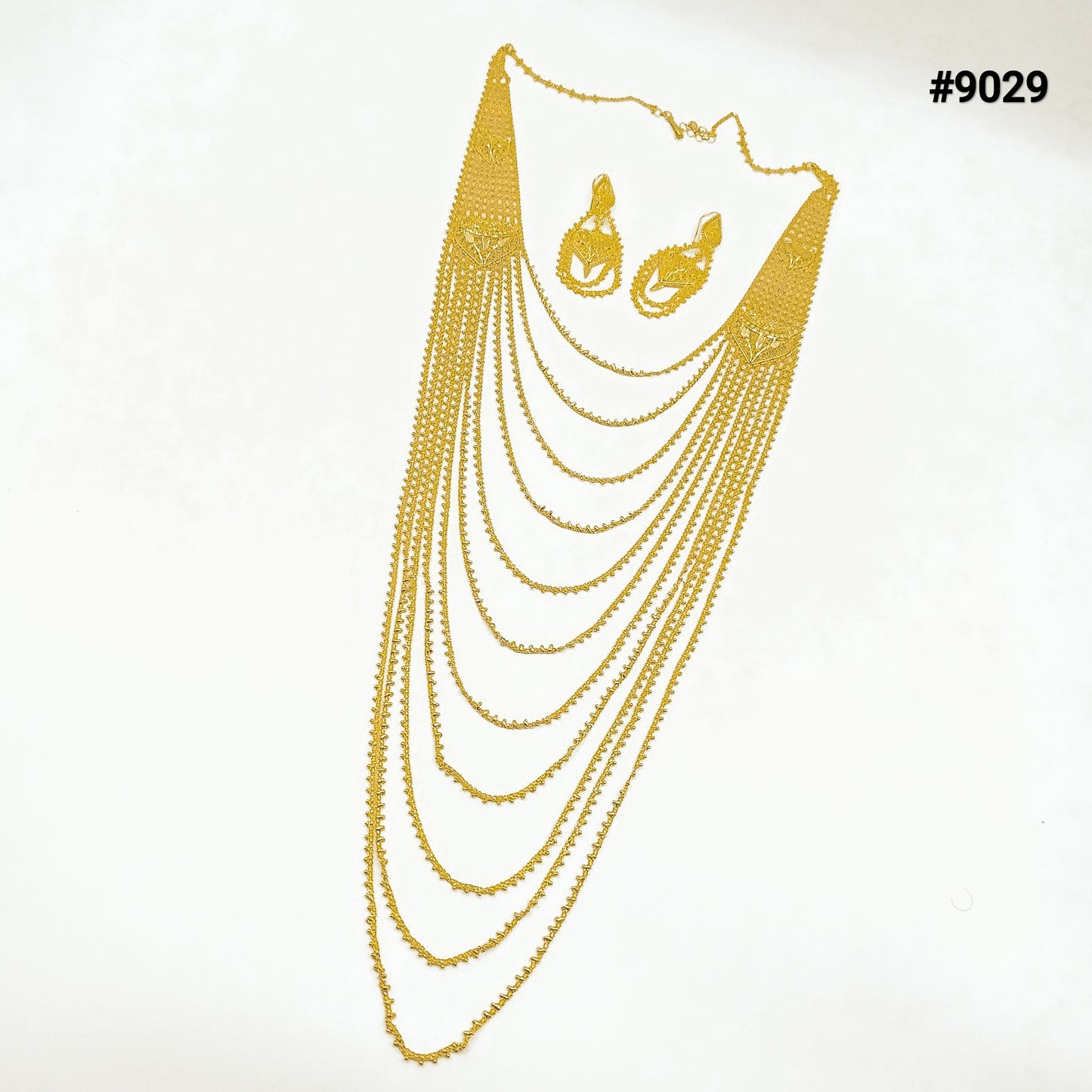 Gold Plated LONG NECKLACE 1 Gram Gold Plated Jewellery PMJ Model No : 9029