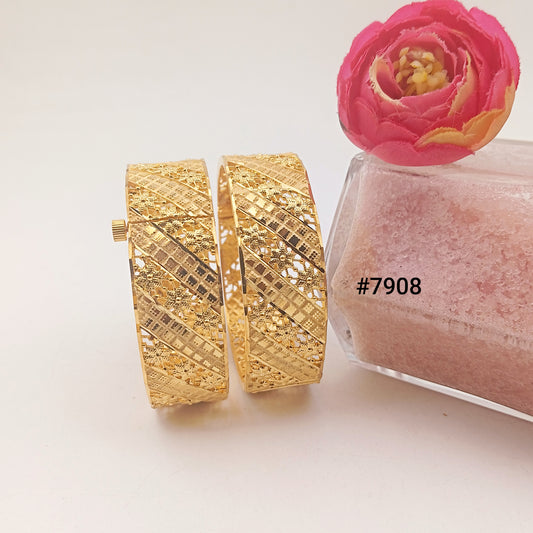 Gold Plated BANGLE 5 Gram Gold Plated Jewellery PMJ Model No : 7908