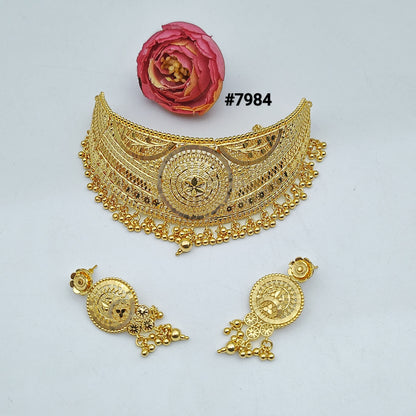 Gold Plated LONG NECKLACE 5 Gram Gold Plated Jewellery PMJ Model No : 7984