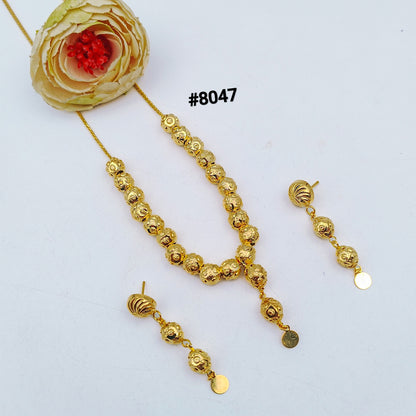 Gold Plated Short NECKLACE 5 Gram Gold Plated Jewellery PMJ Model No : 8047