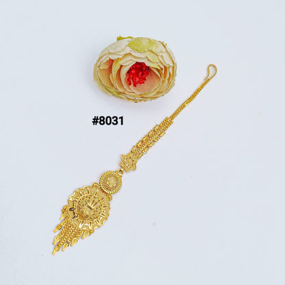 Gold Plated Maang Tika 5 Gram Gold Plated Jewellery PMJ Model No : 8031
